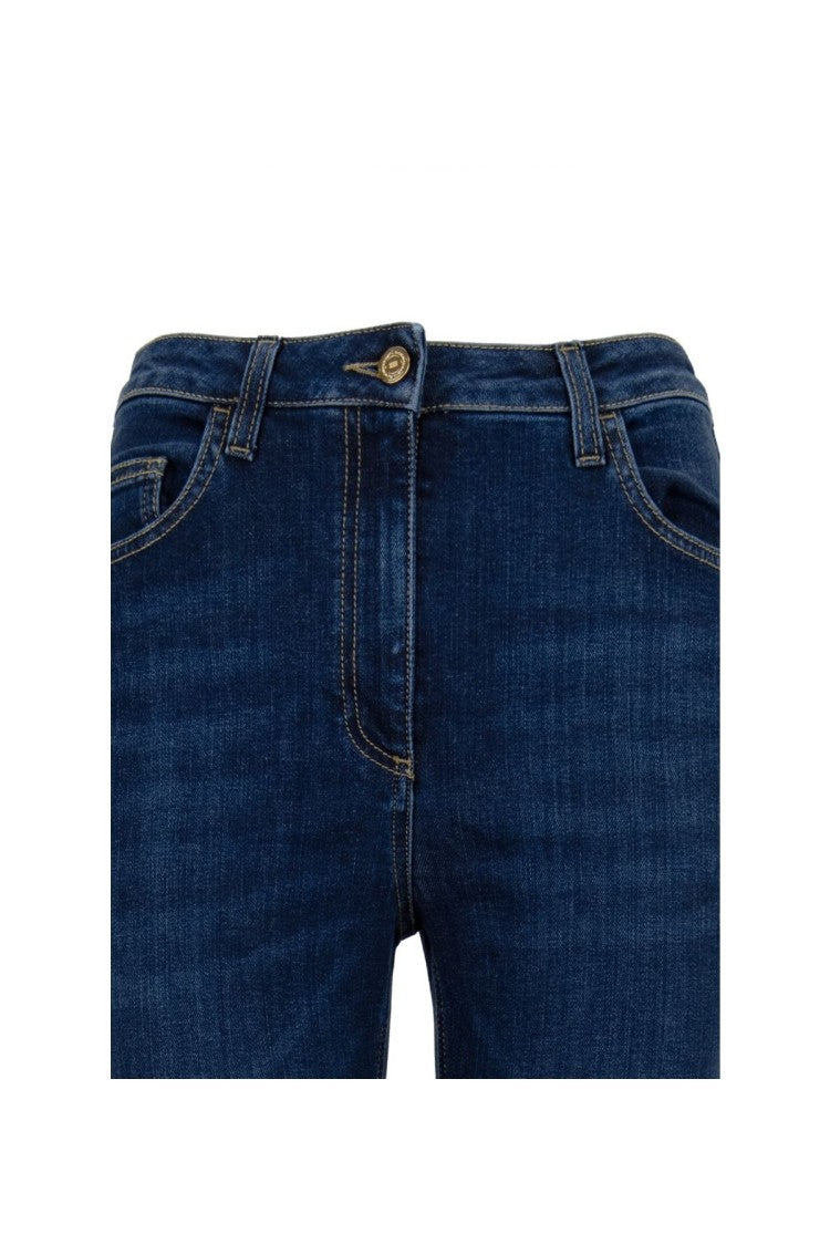 Elisabetta Franchi Blue Cotton-Elastane Denim Jeans