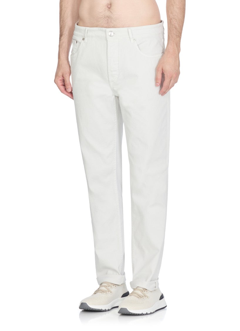 Brunello Cucinelli Ivory Cucinelli Cotton Pants