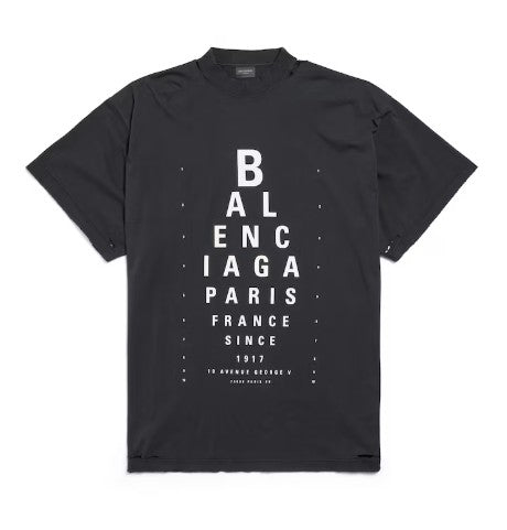Balenciaga Oversized Graphic Print T-Shirt With Classic Collar