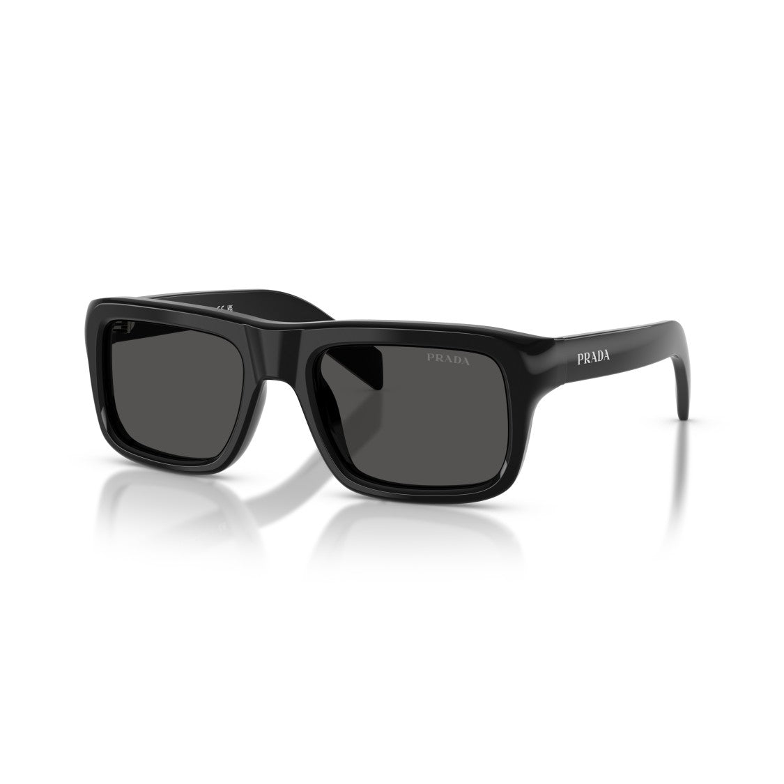 Prada 0Pr D11s Rectangular Black Acetate Sunglasses