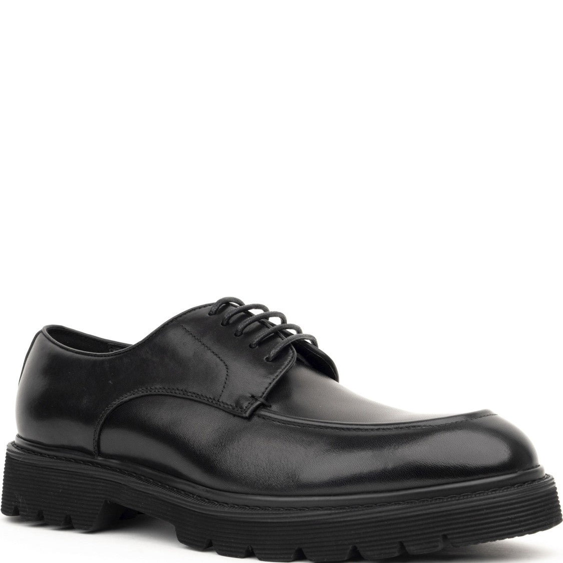 Sergio Moretti Lace-Up Black Leather Formal Shoes