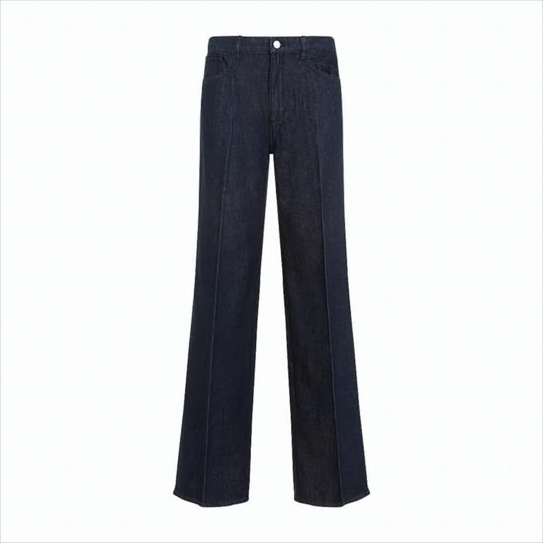 Theory Dark Indigo Denim Pants With High Waist And Flared Leg