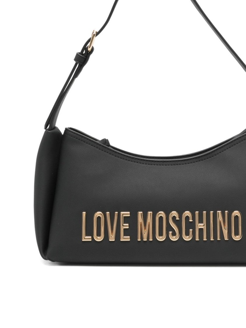 Love Moschino Structured Shoulder Bag With Bold Gold Hardware