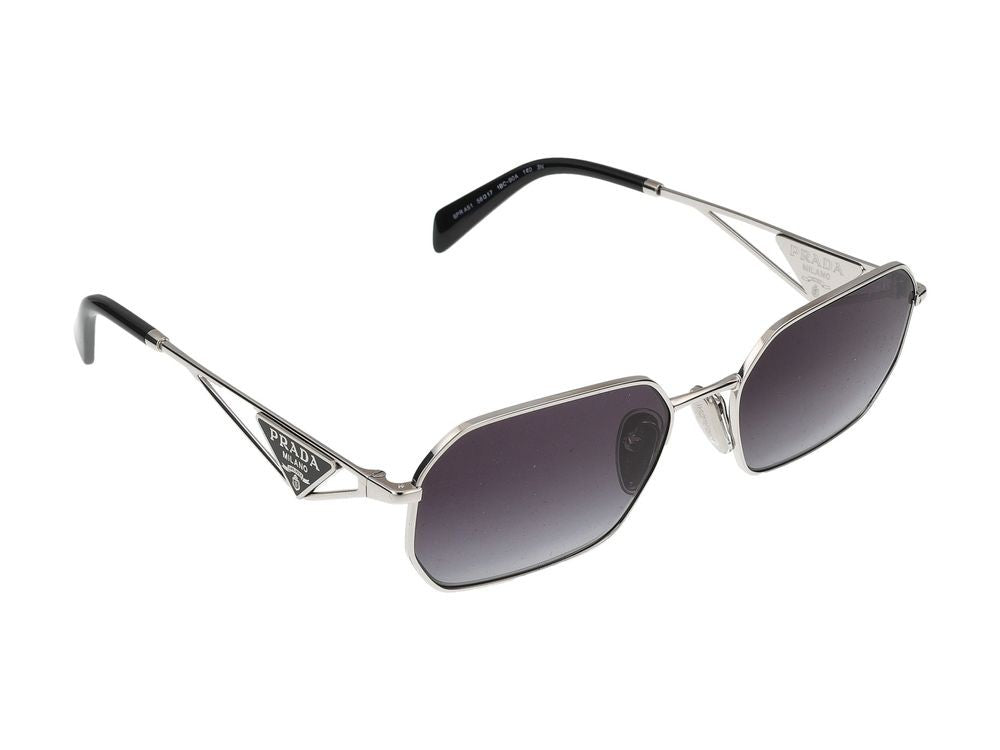 Prada Modern Steel Frame Sunglasses With Minimalist Design