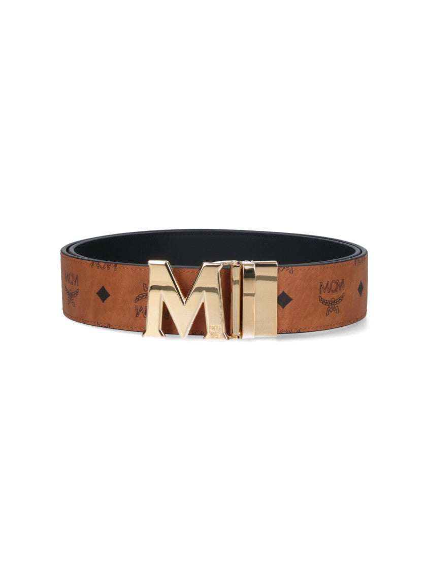 Mcm Claus Reversible Belt – Brown/Black