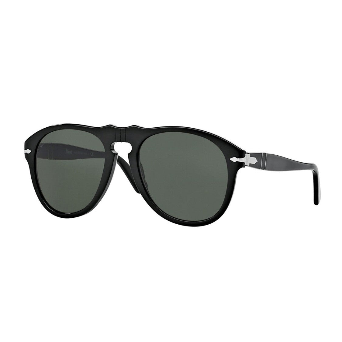 Persol Black Po0649 Celluloid Rounded Sunglasses