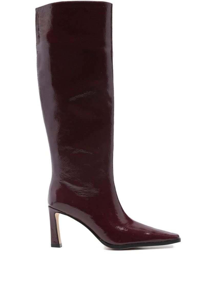 Michael Kors Mid-Calf Red Calfskin Ankle Boots