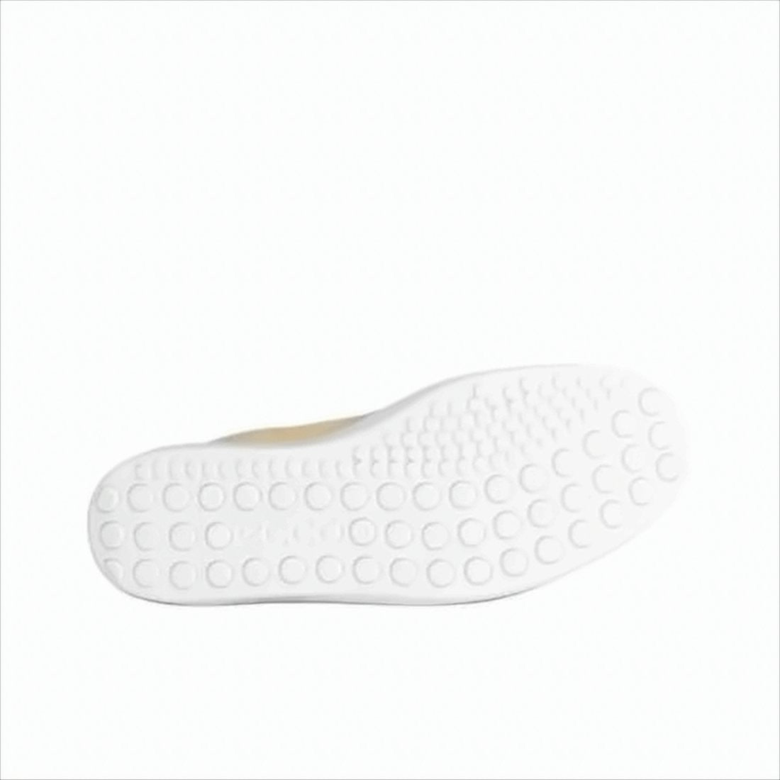 Ecco Minimalist Beige Leather Sneakers With Textured Sole