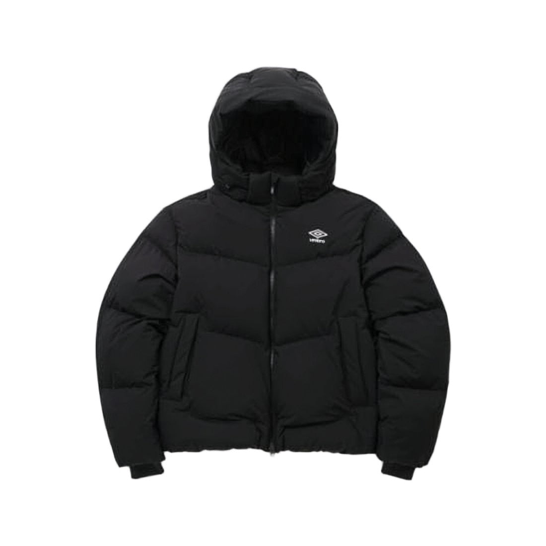 A.P.C. Hooded Black Puffer Coat With Quilted Design