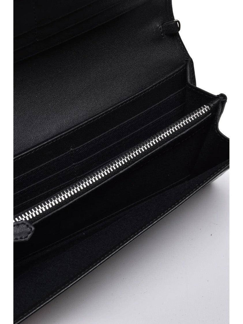 Vivienne Westwood Black Leather Chain Wallet