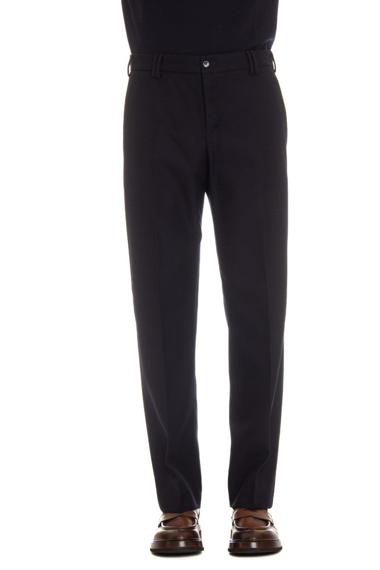 Pt Torino Straight-Leg Wool Drill Trousers Mod. Michael