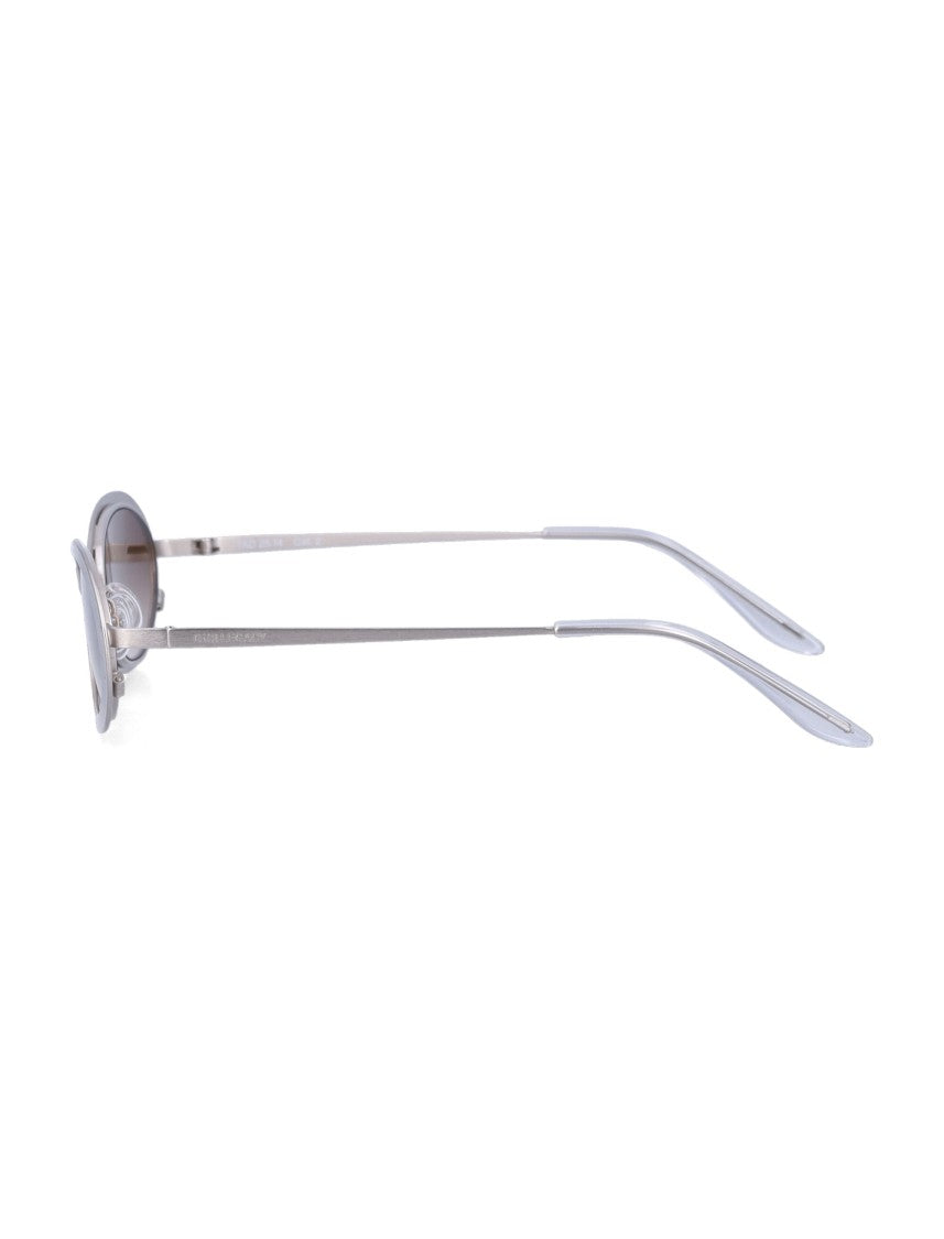 Our Legacy Silver Tad Metallic Oval Sunglasses