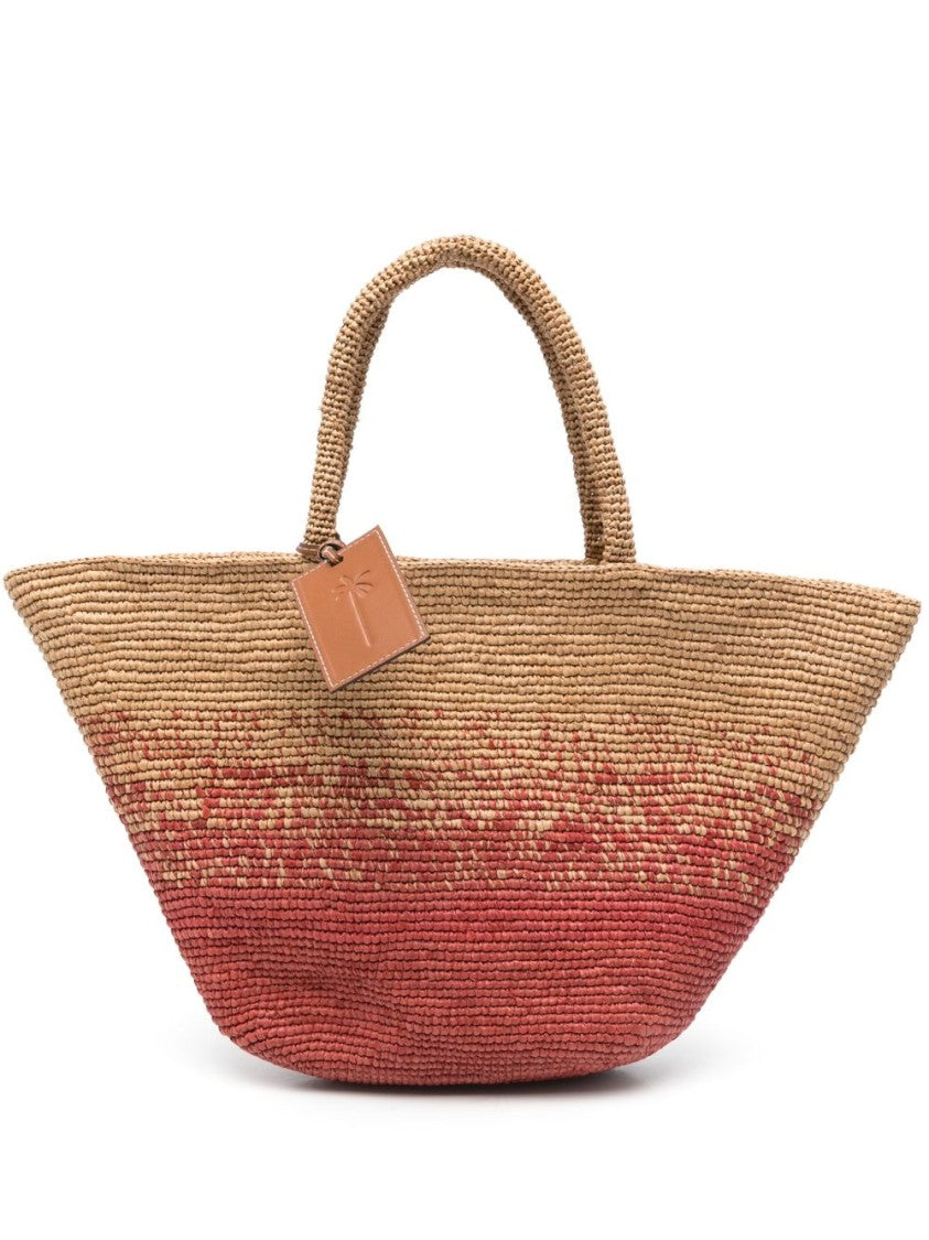 Manebi Gradient Woven Brown Bag