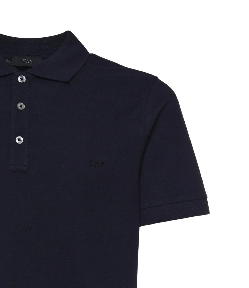 Fay Piqué Polo Shirt With Timeless Fit