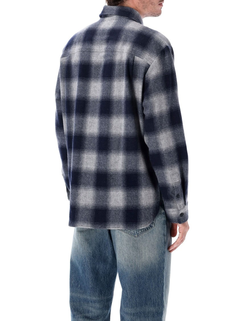 A.P.C. All-Over Check Patterned Dropped Shoulder Overshirt