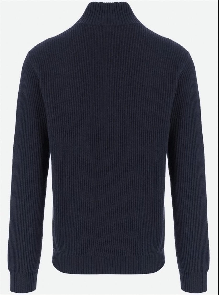 Woolrich Ribbed Wool Blend Half-Zip Sweater