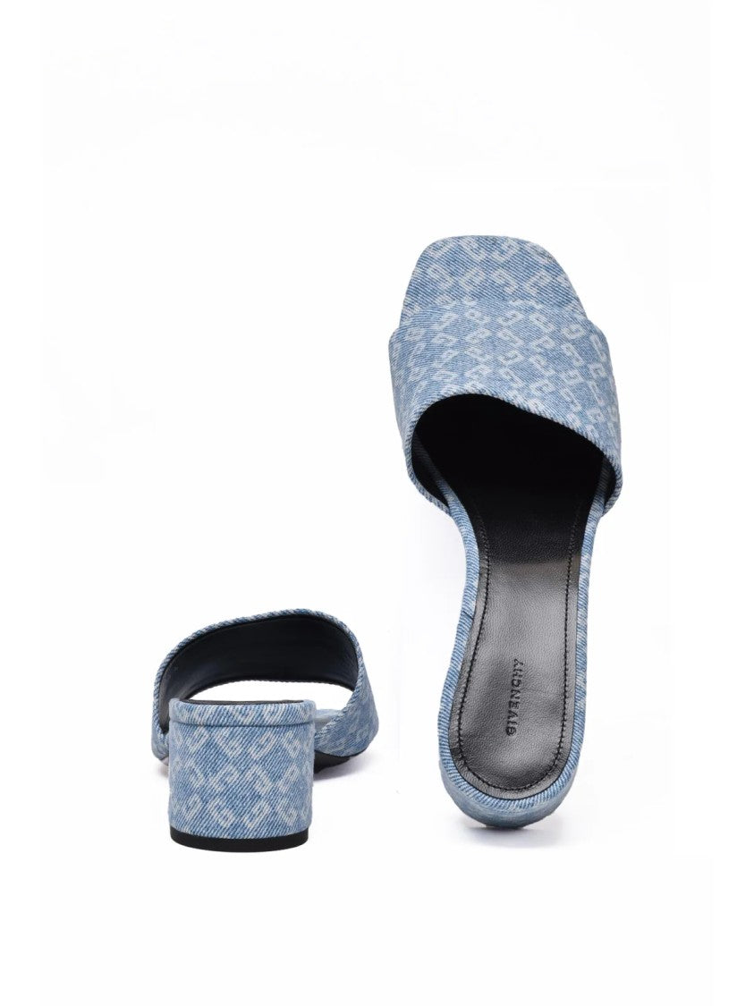Givenchy Light Blue Denim Mules