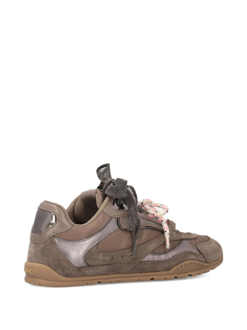Pinko Brown Sneakers With Suede