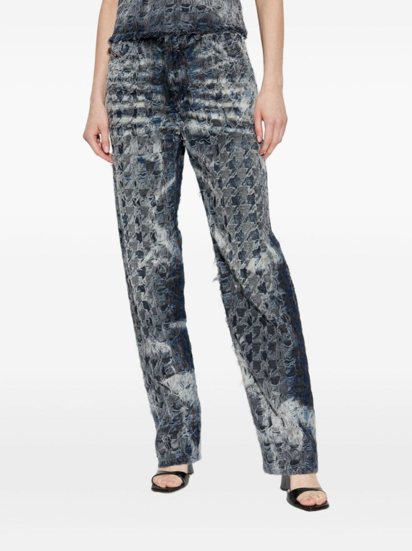 Diesel Blue Distressed Denim Jeans