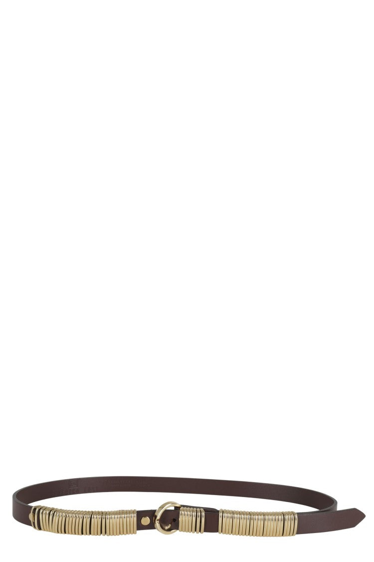 Federica Tosi Ring Belt With Decorative Gold-Colored Metal Rings