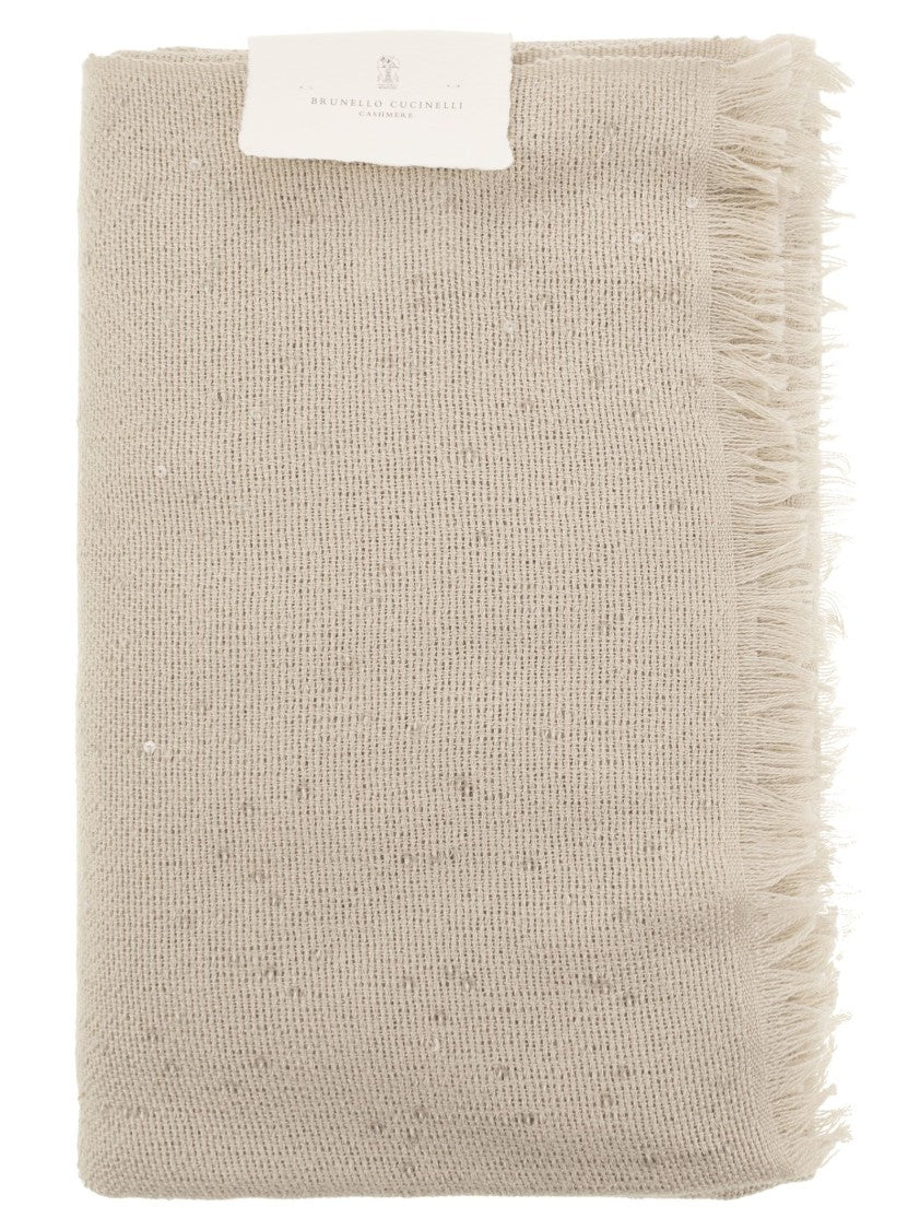 Brunello Cucinelli Diamond Cashmere And Silk Scarf