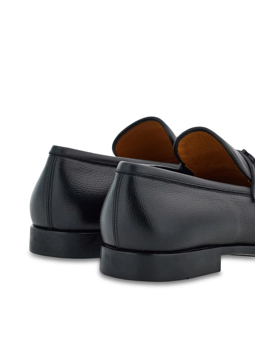 Ferragamo Minimalist Calf Leather Flats With Rounded Square Toe