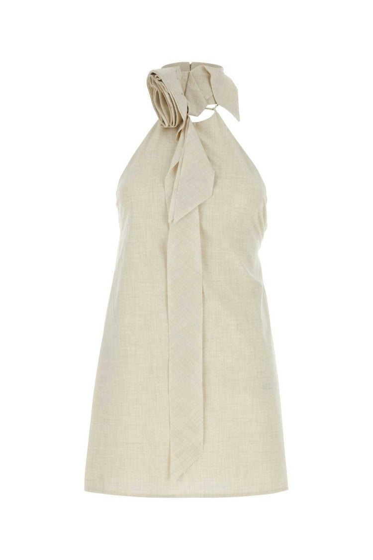 Camilla And Marc Sand Stretch Polyester Blend Floris Top