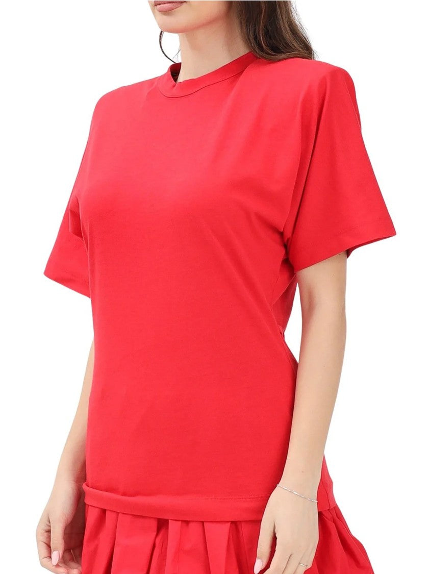 Pinko Red Cotton Oversized T-Shirt