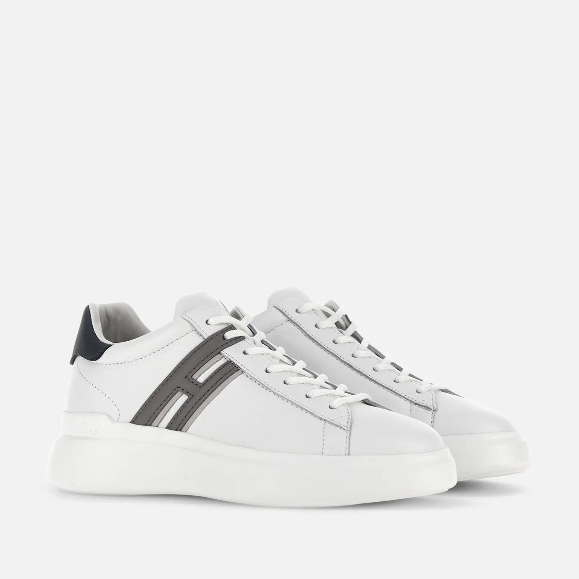 Hogan Refined Leather Sneakers With Contrasting 'H' Detail