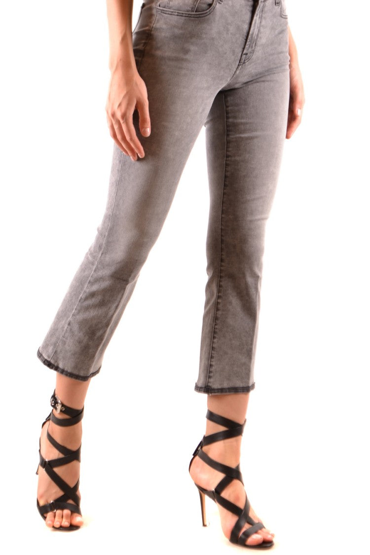 J Brand Cropped Grey Jeans With Flared Leg