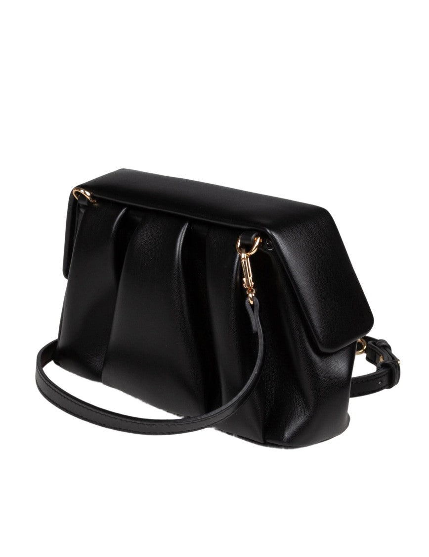 Themoirè Black Afrodite Handbag In Vegan Fabric