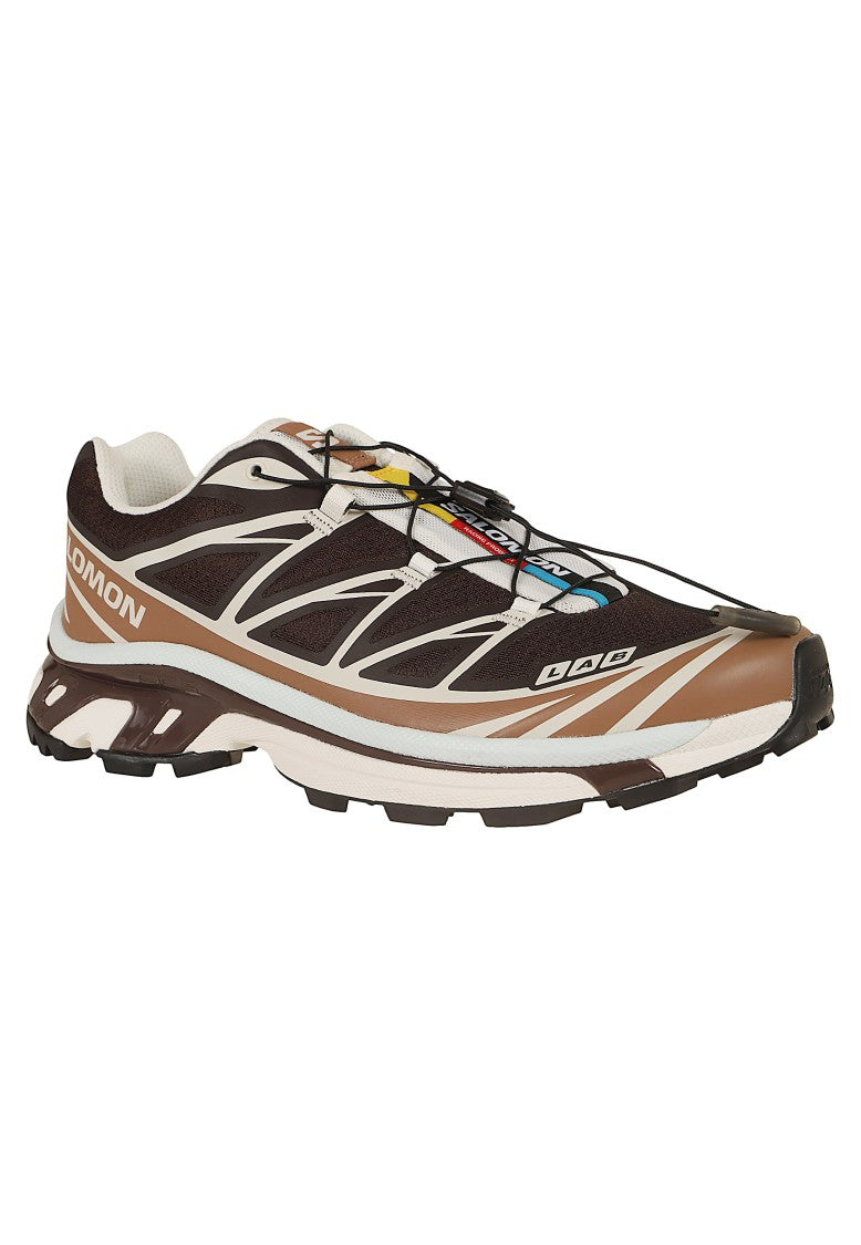 Salomon Black Coffee Xt-6 Technical Mesh Trail Sneakers