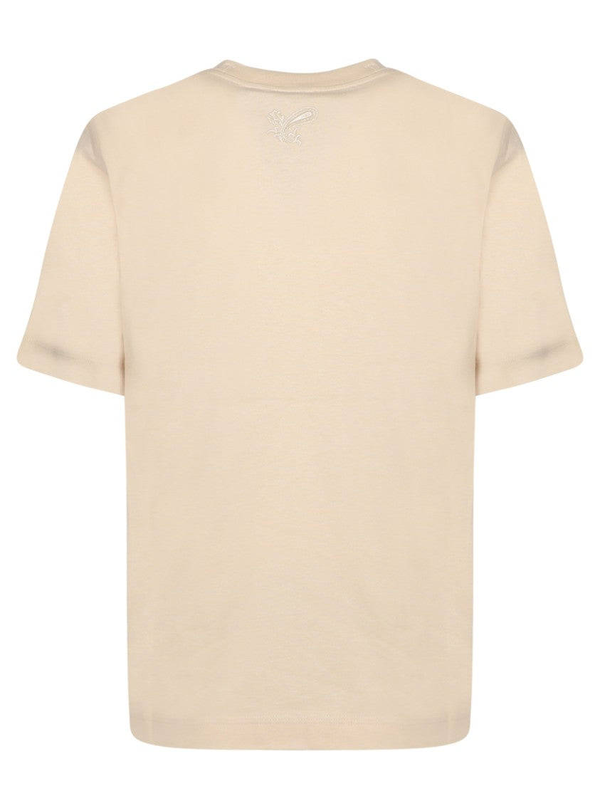 Burberry Beige Crew Neck T-Shirts