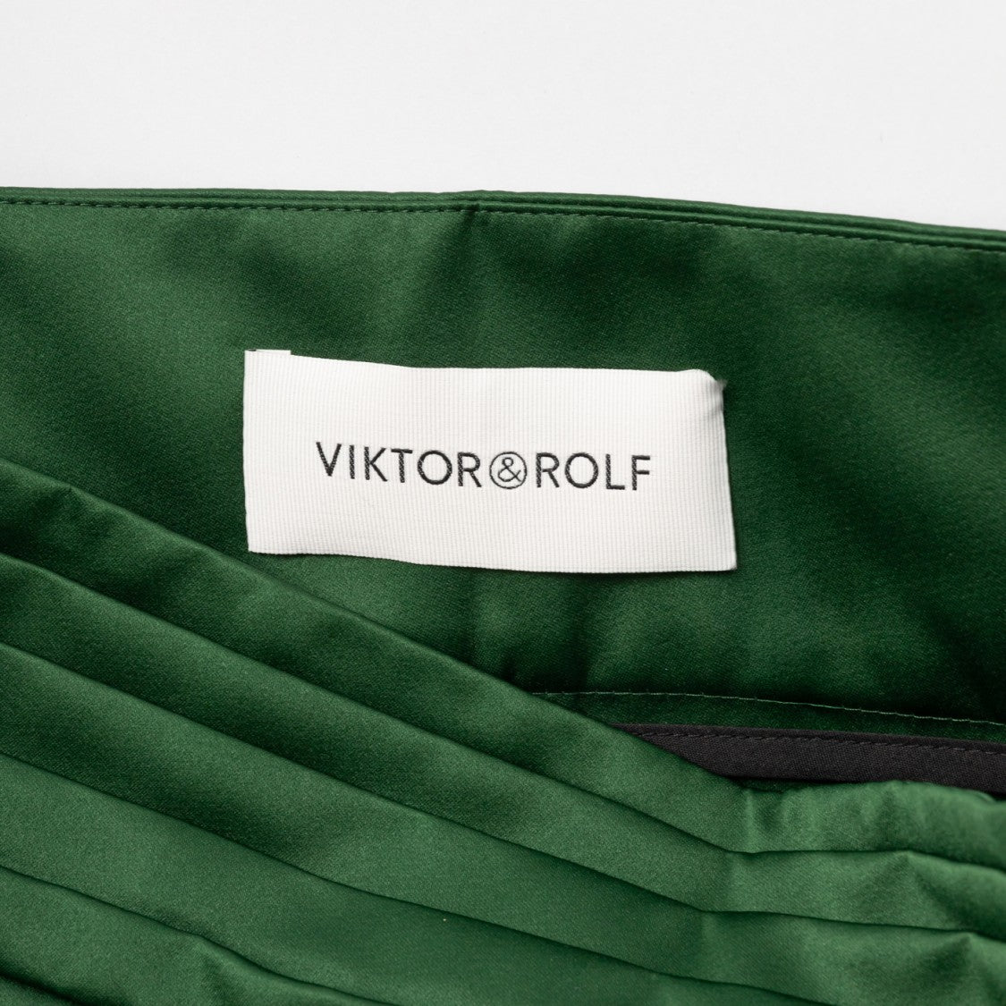 Viktor & Rolf Wide-Leg Satin Finish Pants