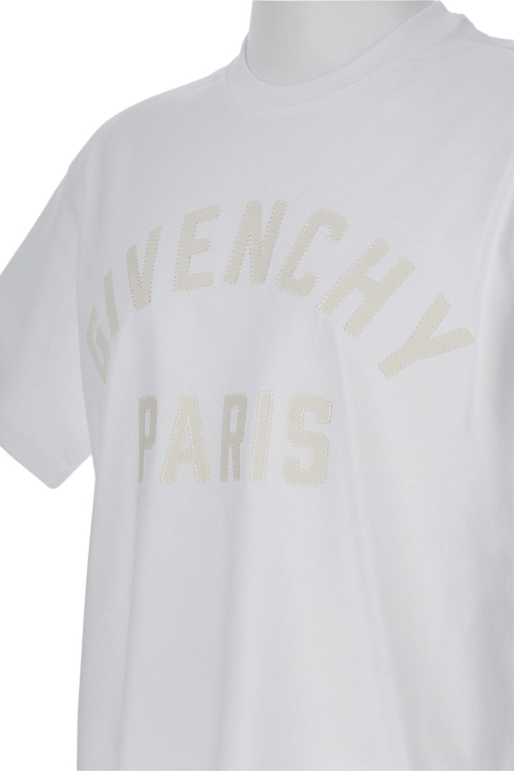 Givenchy Cotton T-Shirt With Embroidered Grosgrain Logo Patch