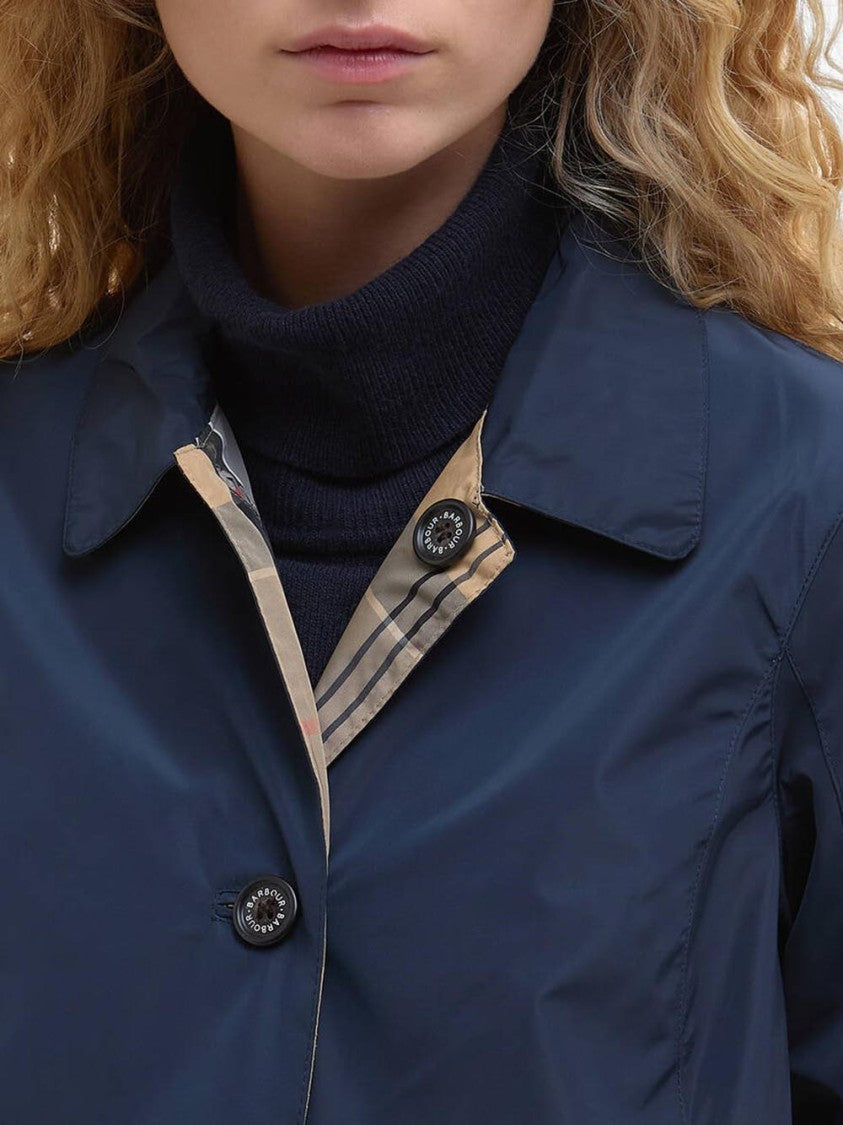 Barbour Babbity Showerproof Coat With Classic Button-Up Design