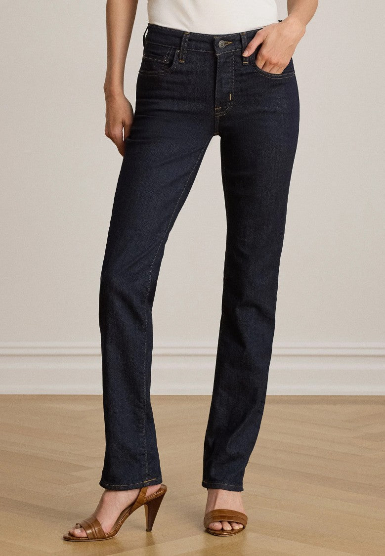 Lauren Ralph Lauren Straight-Leg Mid-Rise Jeans
