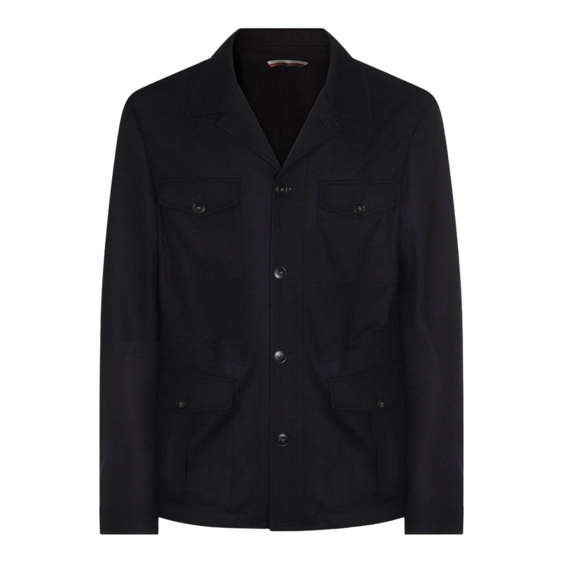 Canali Tailored Black Jacket With Structured Collar