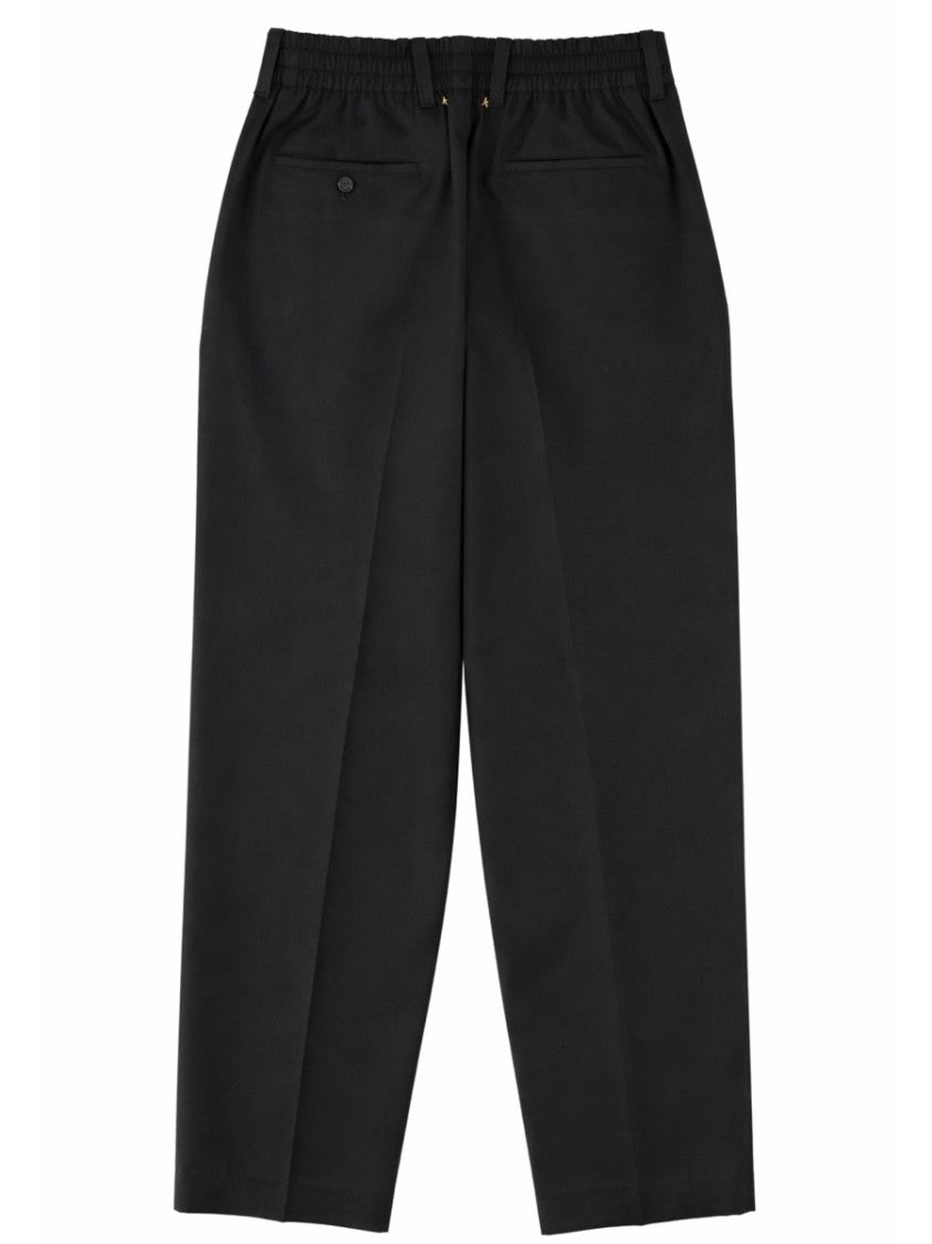 Golden Goose High Waist Front Pleats Virgin Wool Trousers Pants