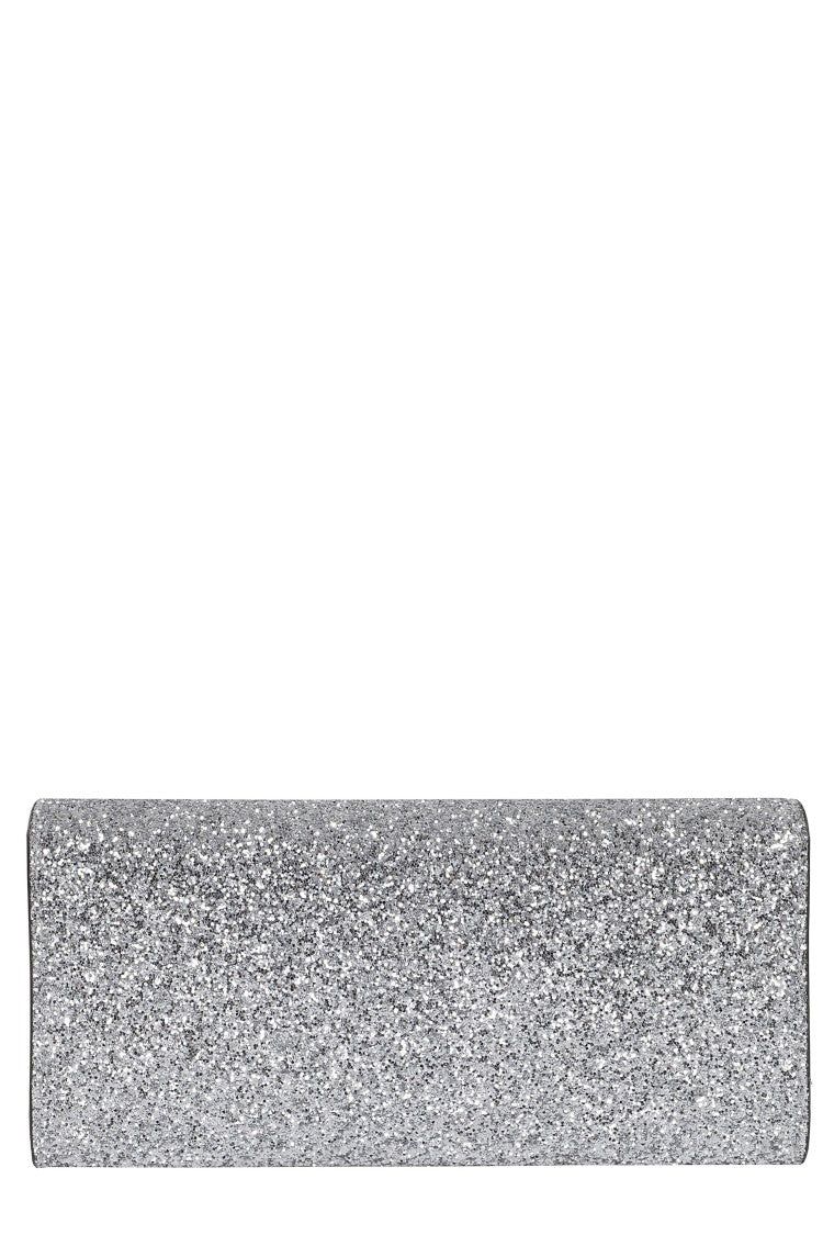 Jimmy Choo Powder Glitter Fabric Clutch