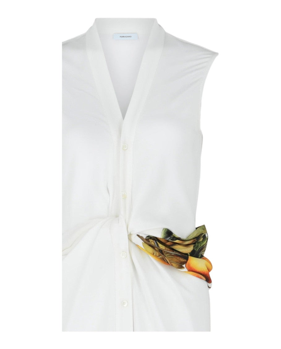 Ferragamo Twisted Belt Midi Dress