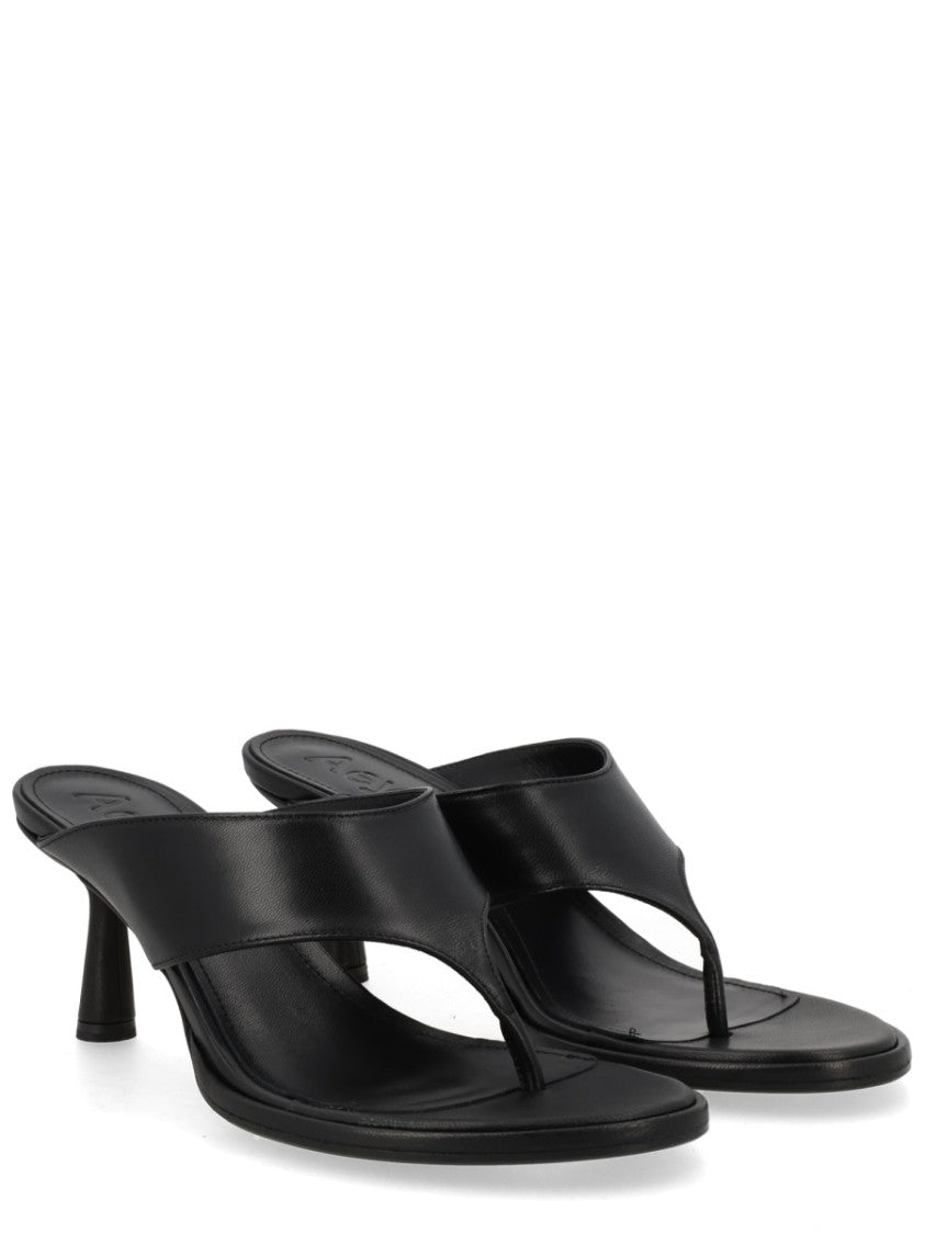 Aeydē Neutrals Olenna Thong Nappa Sandals