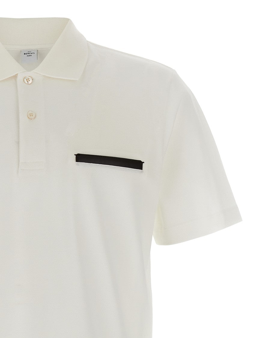 Berluti Leather Tab' Polo Shirt