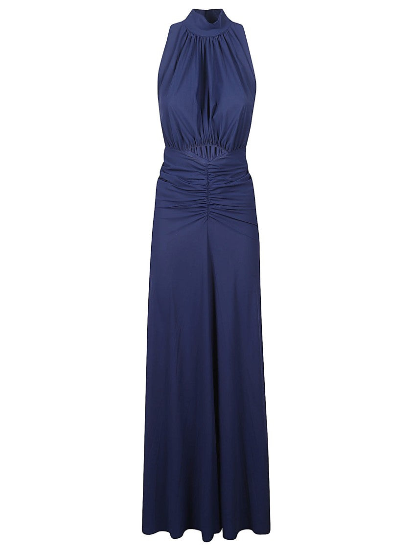 Amazuin Sleeveless Blue Maxi Dress