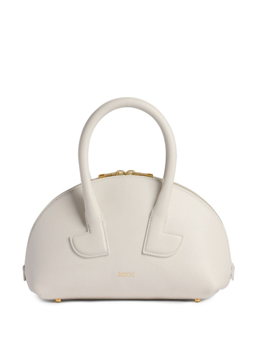 Patou White Elegant All Around Zip Bag