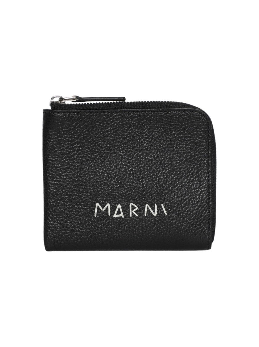 Marni Zip Around Wallet Black