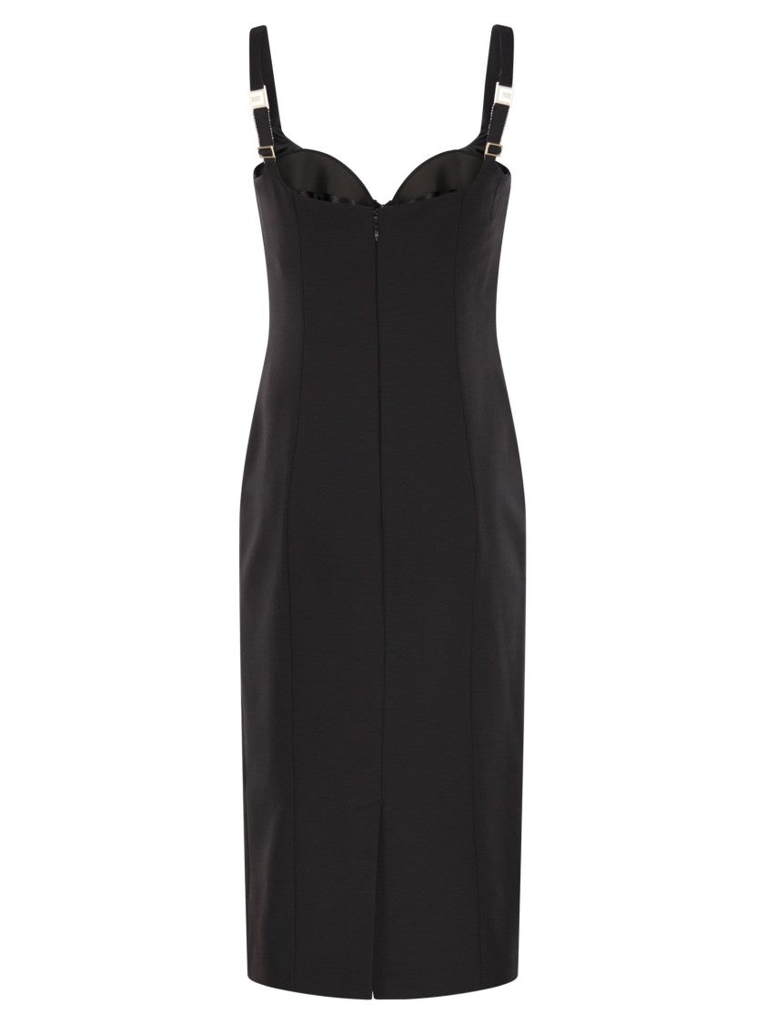 Elisabetta Franchi Lightweight Crêpe Dress With Crystals