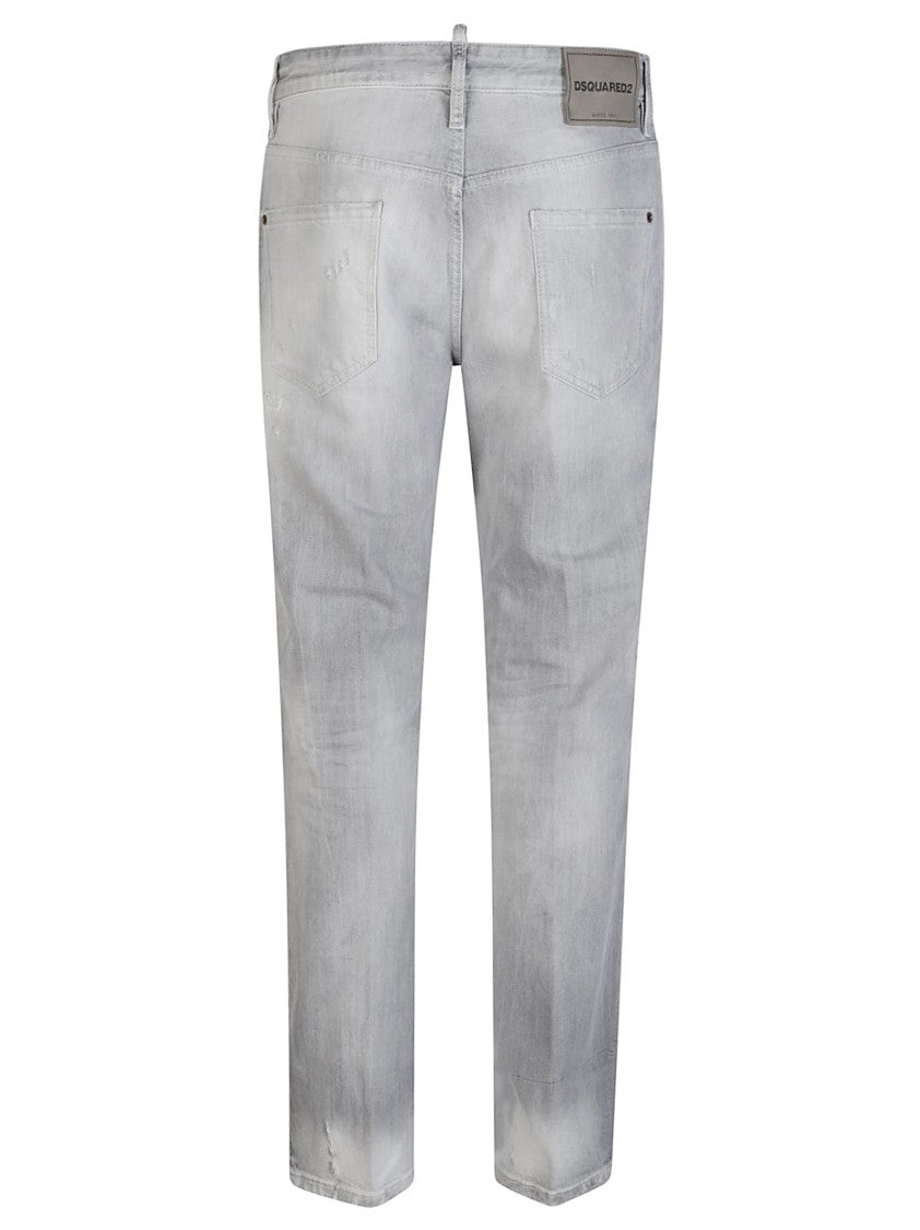 Dsquared2 642 Distressed Light Grey Jeans