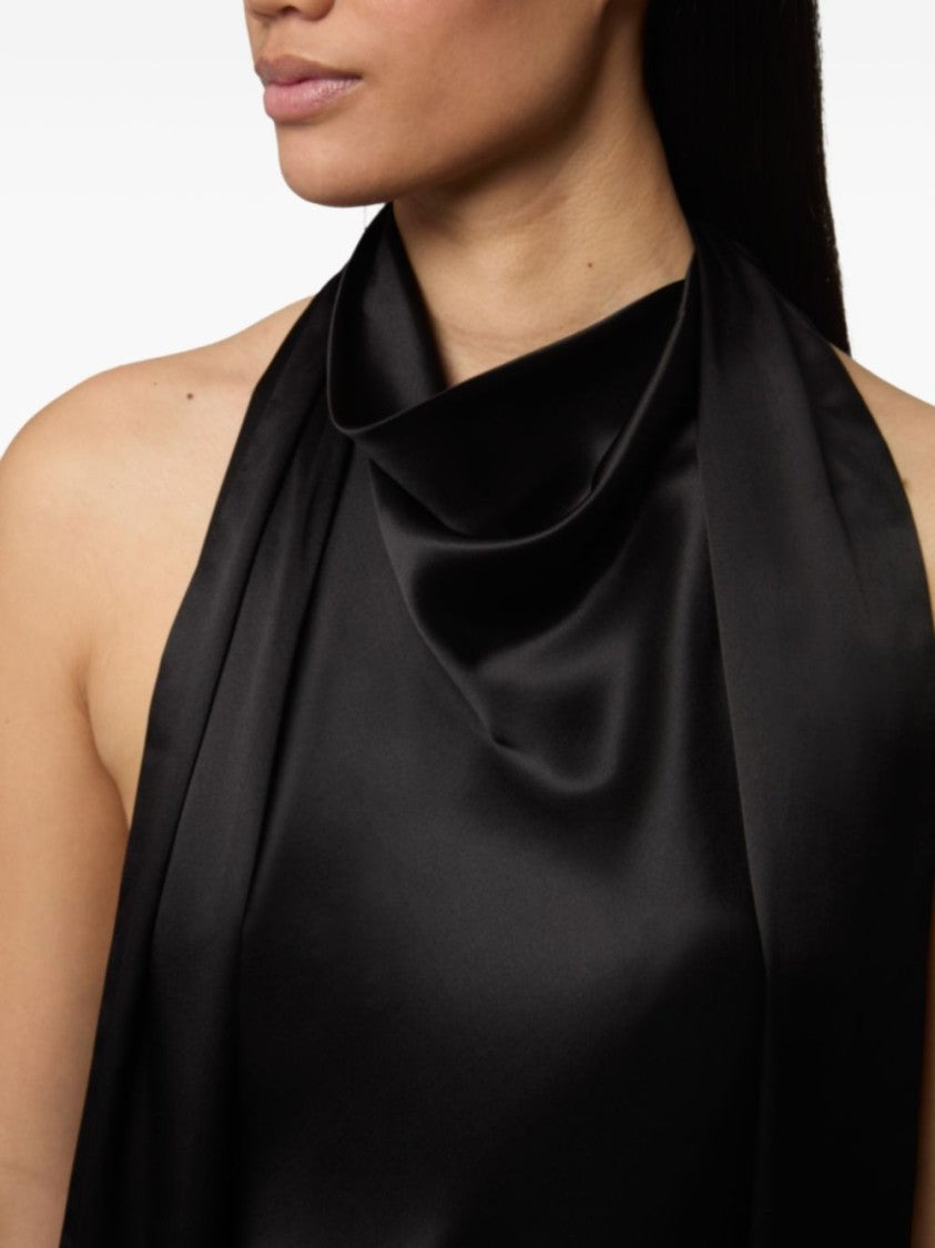 Nina Ricci Halterneck Top With Removable Fringed Scarf