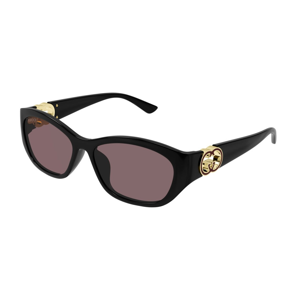 Gucci Gg1826sk Slightly Rounded Rectangular Black Sunglasses